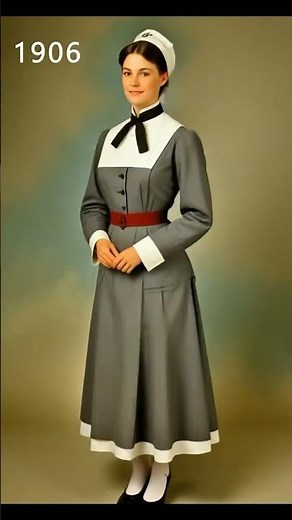 The evolution of the nurse’s uniform from 1200 to 2100 ❤️ #travelnurse #nurselife nurseuniform