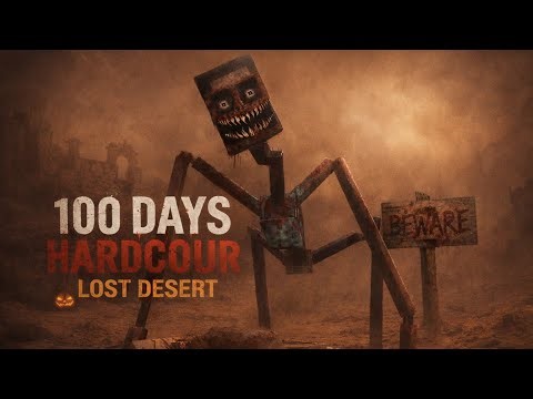 Survived 100 Days in Lost Desert (Hardcore) | MCPE😨🌿