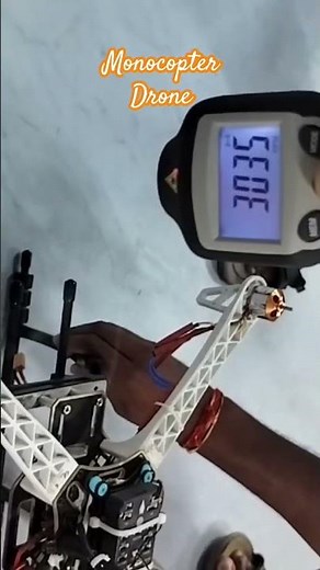 Monocopter Drone Project: Measuring Rotor Speed with Tachometer IIT Kanpur #aeronautical#cyclorotor