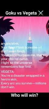 Who will win? Goku vs Vegeta rap battle ☠️ #anime #dragonball #dragonballz #goku #viral #trending