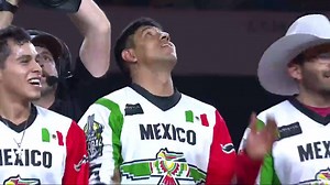 ¡VIVA MEXICO! In their final attempt of the night, Edgar Durazo gets Team Mexico on the board at 89 points. Tune in tomorrow to see if Team Mexico can keep the momentum going. Check your local listings >> http://bit.ly/2vyX1Ih | PBR