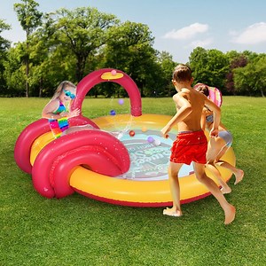 [Hot Item] Candy Theme Kiddie Pool for Kids Inflatable Swimming Pool with Water Slide