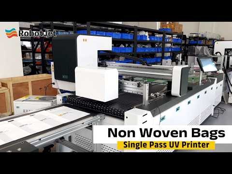 Non Woven Fabric Bags Digital Inkjet Printing Machine | Single Pass UV Printer