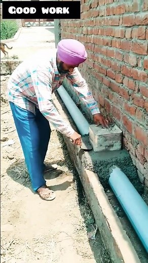 chamber making for 6 inch pvc pipe septic tank line connection #pvcpiping #septic tank