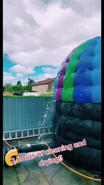 Cleaning and drying the disco dome!!
