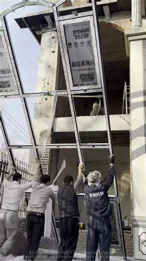 High-Rise Window Installation: Teamwork Completes Large Window Frame