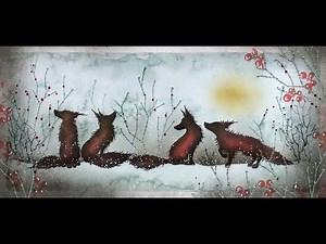 Four Foxes on a Frosty Day - A Lavinia Stamps Tutorial