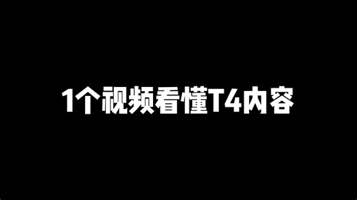 1个视频看懂T4
