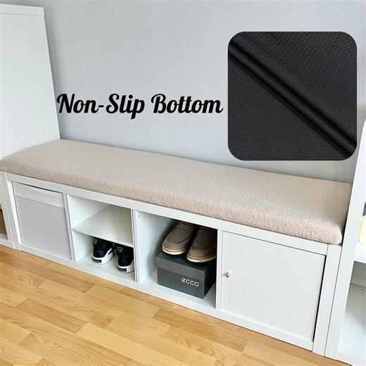 IKEA Kallax Bench Cushion, Non-slip Bottom, Alpaca Bouclé Seat Cushion, Handmade for Entryway - Etsy