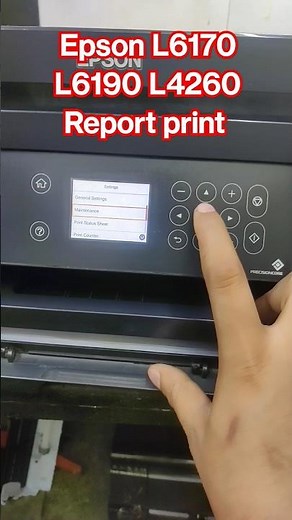Epson L6170 L6190 L4260 Report print maintenance settings ink pad Replace box #service #reset #epson