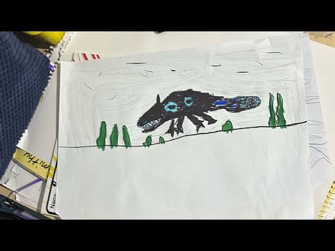 How to draw Rain world cyan lizard!