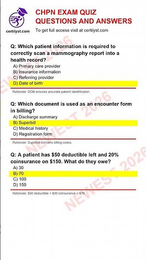 CHPN EXAM QUIZ QUESTIONS AND ANSWERS | 2026 UPDATED HIGH-YIELD PRACTICE
