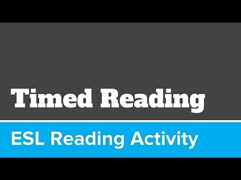 Timed Reading ESL Activity