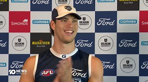 Geelong forward Shannon Neale admits stepping out of Tom Hawkins' shadow was a challenge, but now he feels ready for the bigger stage. Neale is preparing to go head-to-head with Lions star Harris Andrews | Geelong Cats | AFL | 10 News Melbourne