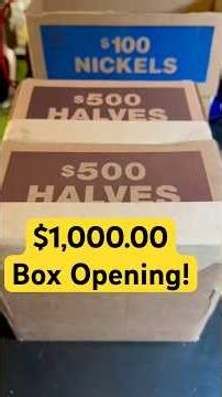 $1000.00 Box Rip To Coin Roll Hunt For Silver Coins!
