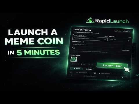 Create a Meme Coin in 3 Minutes | Full Tutorial (RapidLaunch)