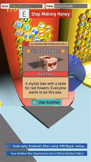 Gifted Vector Bee!!! #bss #beeswarmsimulator #beeswarmsim #beeswarm #bee #lucky #beesmas