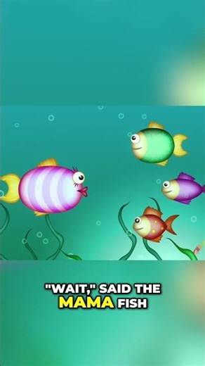 Three Little Fishies Swim Out to Sea #shorts