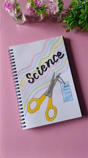 Easy and simple science front page design 🌻#coverpage #drawing #shorts