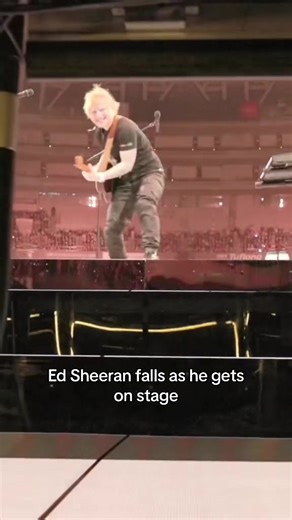 Ed Sheeran Stage Fall in Tokyo