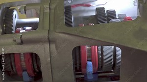 The structure and operation of transmission, in the context, close-up