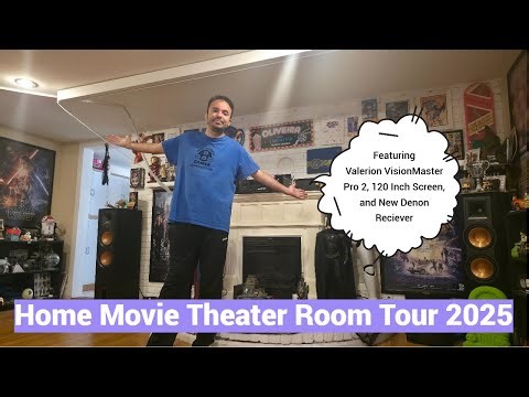 Home Movie Theater Tour 2025 Edition | Featuring Valerion VisionMaster Pro 2 + 120 Screen Review
