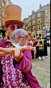 More Crystal Ball Wonka from yesterday performing in Durham 😁 Many thanks to Stage Invaders Entertainments for another great booking 🔮 | The Magic Ball Man