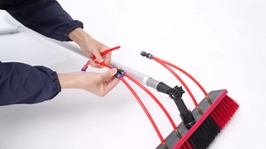 24.3 Feet Solar Panel Cleaning Brush & Pole Adjustable Water Fed Pole Window Cleaning System Window Washing Kit with Extension Pole Solar Panel Brush for Cleaning Cars Windows