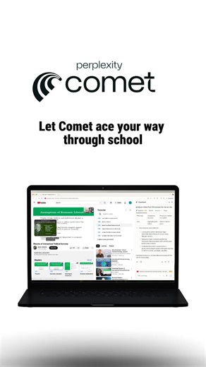 ☄️Ways the Comet browser can support your daily workflow: 🎥 Summarize videos you've watched 🧹 Close files and tabs you haven’t touched in days 🗄️ Group your research tabs into collections 🤝 Show you who you’re meeting with 📆 Check your schedule for you #Perplexity #Comet #AI #Browser #GoogleChrome #Chrome #AIAssistant #Automation #Productivity #CometAI | Perplexity AI