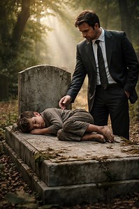 An diesem Tag, wie jedes Jahr, kam ich zum Grab meiner Frau und sah ein barfüßiges Kind, das direkt auf dem Grabstein schlief. Vorsichtig weckte ich es, aus Angst, es zu erschrecken, und als ich erfuhr, wer es war und warum es hier war, war ich völlig geschockt 😱😨 An diesem Tag ging ich, wie jeden Sonntag, zum Friedhof, zum Grab meiner Frau. Das tat ich schon seit vielen Jahren – ohne ein einziges Mal auszusetzen. Es war der einzige Moment, in dem ich allein mit meinen Erinnerungen sein konnte