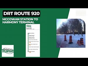 Durham Region Transit Route 920 - McCowan Station To Harmony Terminal - Full Route