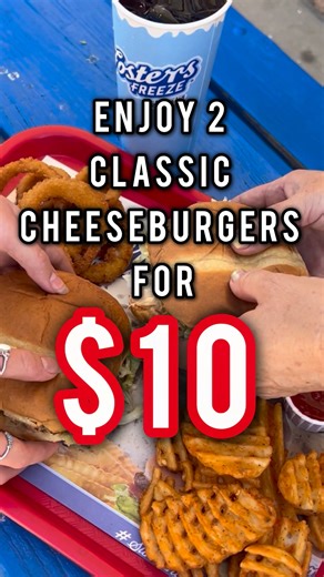 🔥 2 for $10 Classic Cheeseburgers at Fosters Freeze in Santa Paula! It's only until Dec. 31st... so grab this HOT deal today! * * #hotdeals #HotDealsToday #cheeseburger #burger #fastfood #icecream #californiavibes #santapaulacalifornia #sunshineandhappiness #FostersFreeze #tasty | Fosters Freeze