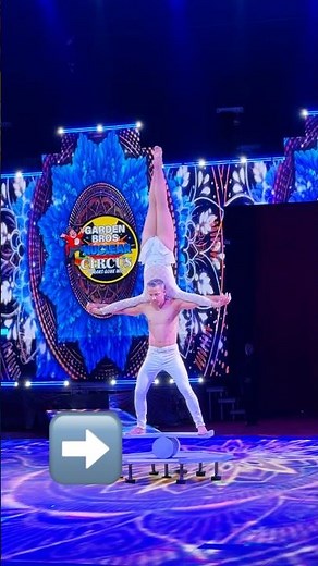Circus Duo Stuns Crowd with Balancing Act on Rolling Board