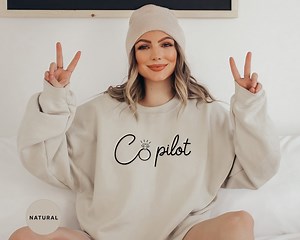 Funny Pilot Wife Tshirt, Co Pilot Gift T Shirt, Solitaire Ring Copilot Sweatshirt, Cute Pilot Fiancee T-shirt, Airplane Girlfriend Clothing - Etsy