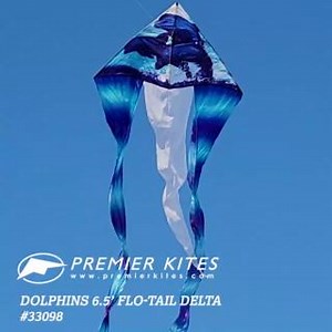 Did you know that Dolphins can fly? Well at least with the 6.5 ft. Flo-Tail Delta Kite - Dolphin they can! The tails are sewn from a special super-soft fabric that looks like flowing water when it connects with the wind. Ask your local Premier dealer or visit the link below to get yours today! https://www.premierkites.com/collections/6-5-foot-flo-tails/products/33098 #premierkites #kiting #deltakite #kite #kitelife #goflyakite #wind #sportkite #sportkites #dolphin #ocean #seaanimal | Premier Kit