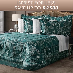 Pres Les June Promotions This is your last chance to invest for less and create your dream home with some of our exclusive end of range bedding promotions. Choose from a variety of 4-, 6- and 10-piece bedding sets. You can also stay warm this winter by investing in a co-ordinating Luxe Blanket – available in a variety of designs and colours. Ts and Cs apply. | Pres Les