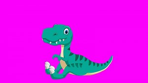 Download Cartoon dinosaurus - t-rex tyrannosaurus rex - Animation 8 of 9 Sitting Loop - Color 1 of 12 Light Blue for free