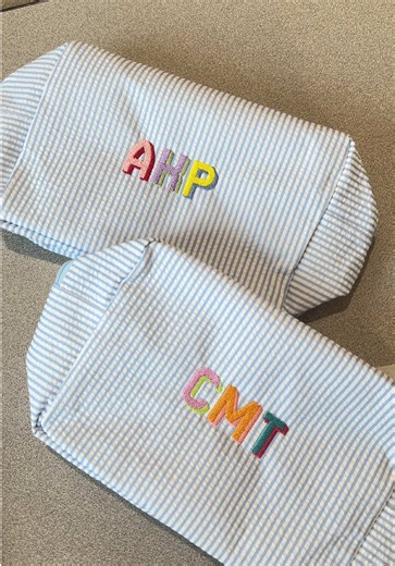 I loveeeee the shadow fonts!! #customembroidery #embroiderymachine #bachelorettegifts #embroiderybusiness #embroidery