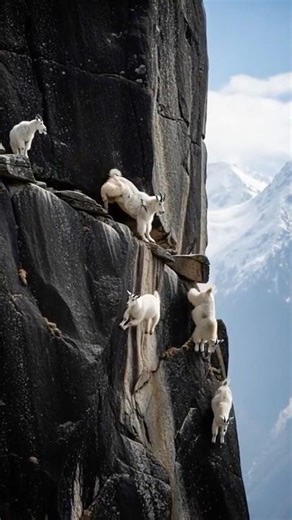 [Wild Moment] Mountain Goat : Desperate Escape from a Predator | [Wild Moment] 산양 : 포식자를 피한 절벽 위 탈출