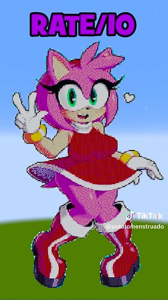 Minecraft Pixel Art: Sonic and Amy Rose Building Guide