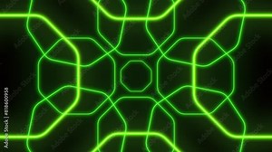 A futuristic neon green pattern, perfect for a background or design element. The lines create a visually striking and modern aesthetic