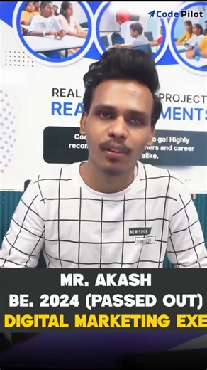 CodePilot on Instagram: "Another Success Story from Code Pilot! 🚀 Congratulations to Mr. A. Akash (B.E CSE) for getting placed as a Digital Marketing Executive at Deck Stack Technologies. 🎉👏 At Code Pilot, we provide Free IT Training with 100% Placement Support to help students achieve their dream careers in the IT industry. 💻💼 ✅ Digital Marketing ✅ Full Stack Development ✅ Data Science ✅ UIUX Design 📍 Location: Velachery, Chennai 📞 Call/WhatsApp: +91-8825470285 🌐 Visit: www.code-pilot.c