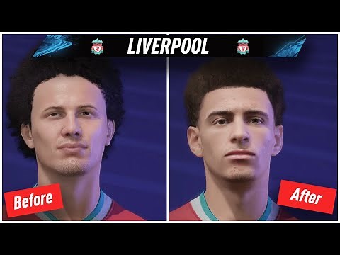 FIFER's FIFA 21 Realism Mod vs Default FIFA Faces Comparison | Liverpool