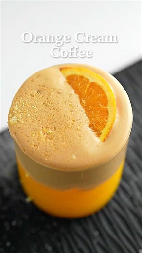 How to Make Orange Cream Coffee丨Fluffy Cloud Foam Latte