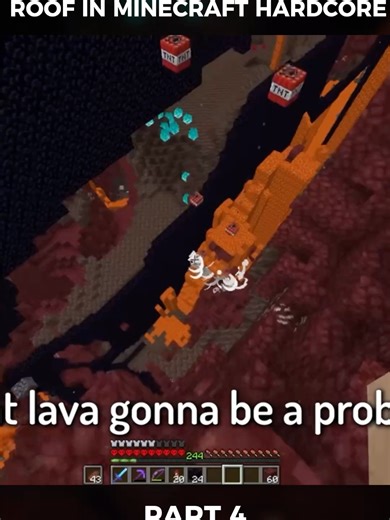Part 4 | I Transformed The Nether Roof In Minecraft Hardcore #minecraft #beppo #foryou #foryoupage #parts #viral