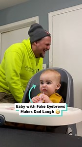 Baby with Fake Eyebrows Makes Dad Laugh 😅👶 | Craft Factory