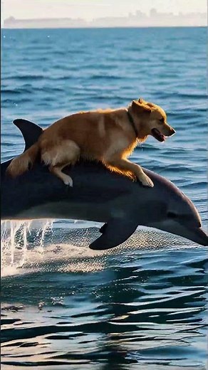 🐬 Dolphin Saves a Dog From Drowning 🐕 | Heart-Touching Rescue