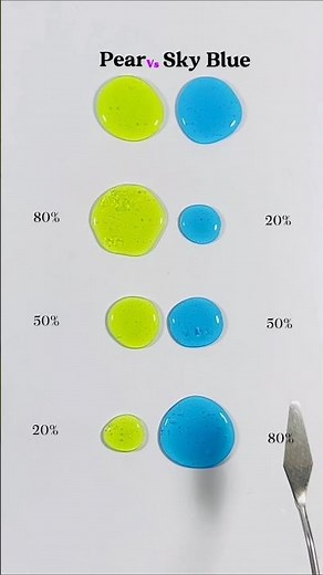 "Celestial Fusion: Sky Blue & Pear Colors Combine" #slime