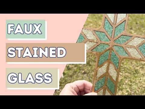 Faux Stained Glass Cross in Minutes (Resin DIY)