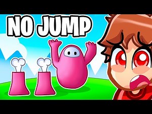 Beating Fall Guys Without JUMPING With MY CRAZY FAN GIRLS...